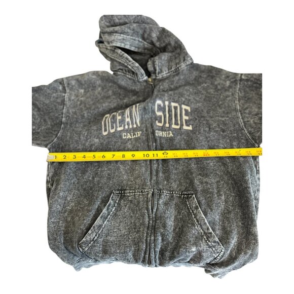 US Vintage Collection Oceanside, CA Gray Marbled Zip-up Hoodie Women's Size M - Picture 6 of 6